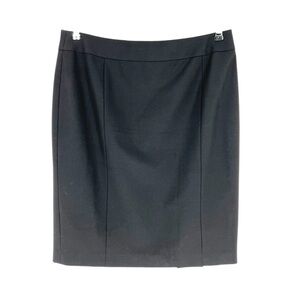 Semantiks Wool Blend Pencil Skirt Womens Size 10P Black Stretch Suiting Lined